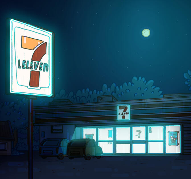 7-11 at Tooncee's video "I Showed my butt to the world"